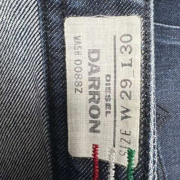 Rare Diesel Darron 0088Z Men’s Jeans Dark Blue Size W29 L 28,5” - Picture 6 of 16